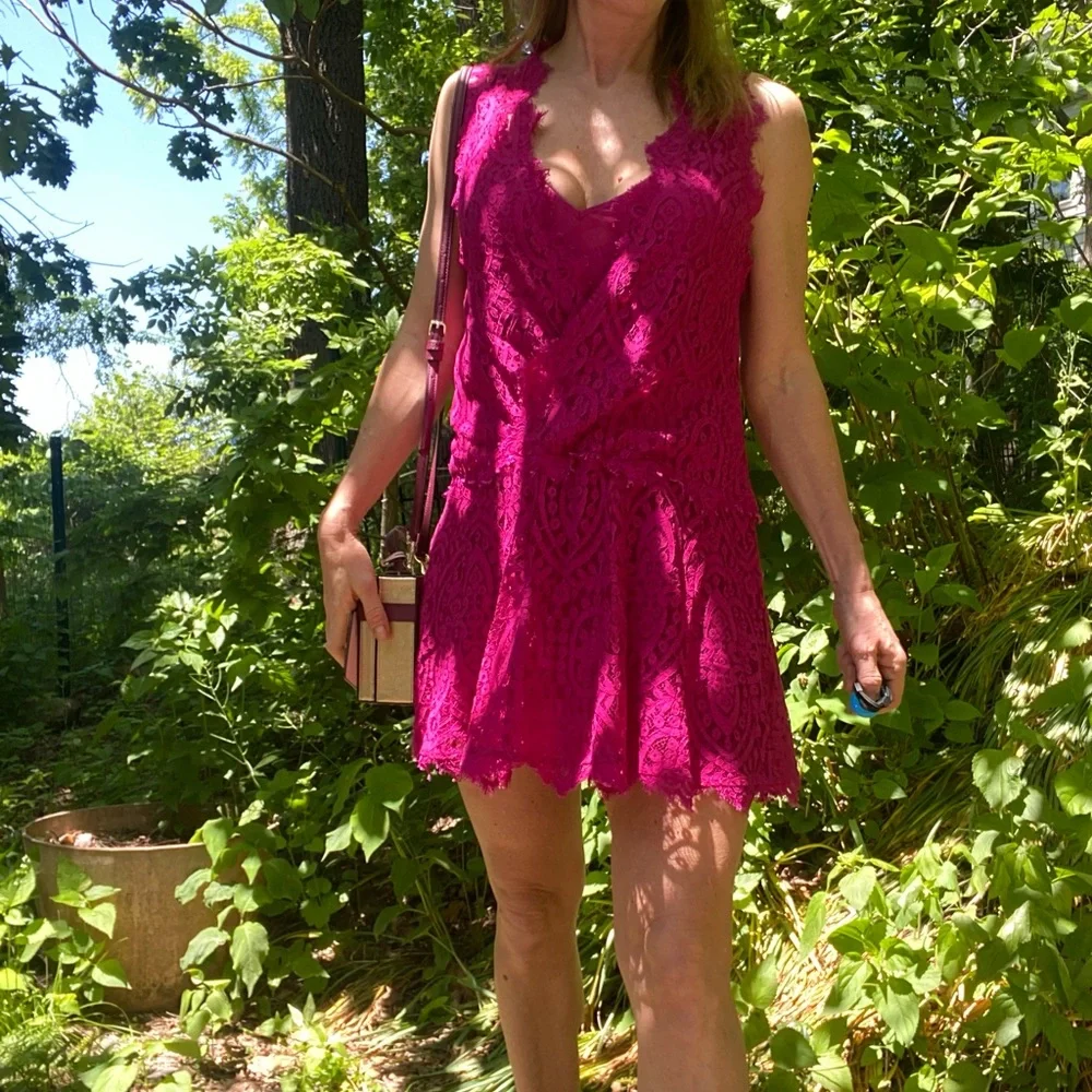 Free People Fuchsia Lace Heart in Two
Mini Dress - Picture 14 of 14